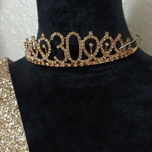 I'm 30 B***hes, Dirty 30 Banners with 30 Crown and pins with box color gold